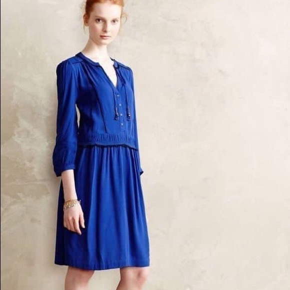 {Anthro} Maeve Galan Shirt Dress S - Picture 1 of 3